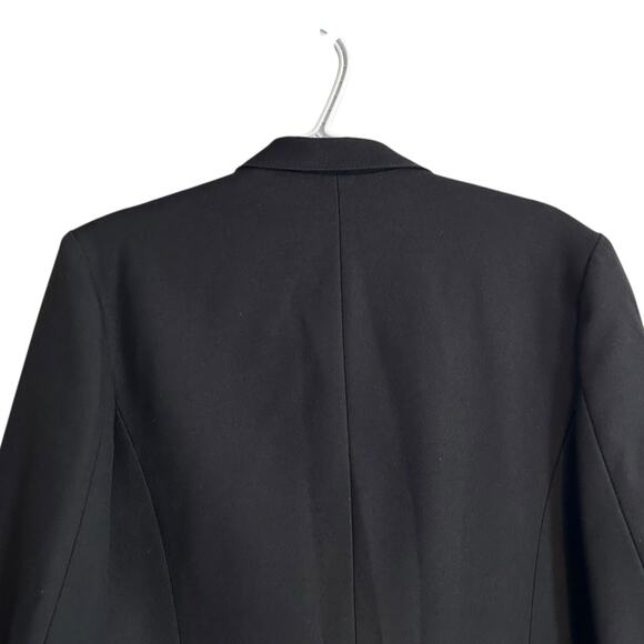 Vintage Levis Black Blazer Women Sz Medium 80s Single Breasted Dacron Polyester - Picture 13 of 16